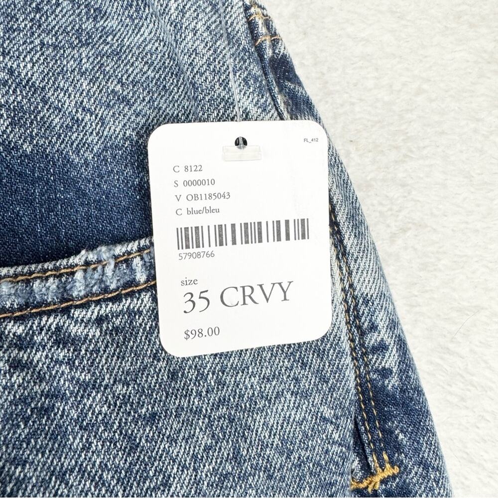 NWT FP We The Free Georgine CRVY Distressed Mom Jean in West End Blue Plus Sz 35 - Picture 11 of 15